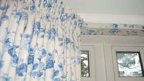 Beautiful curtains in a domestic home